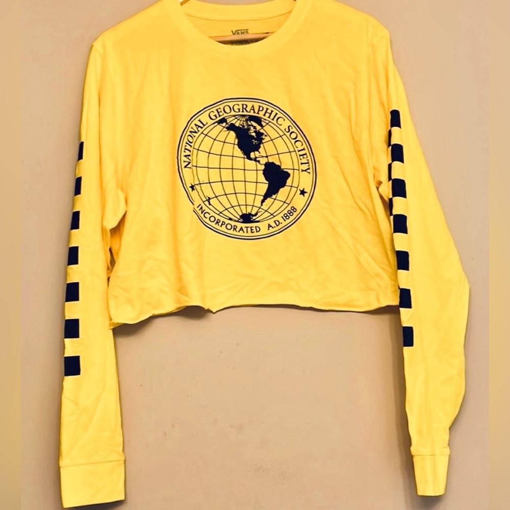 Vans X National Geographic cropped long sleeve tee